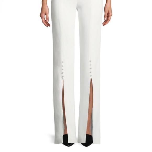 Jonathan Simkhai white satin crepe pants Size 2 - Picture 2 of 5